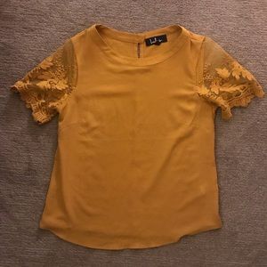 Lulu’s Mustard Lace Top